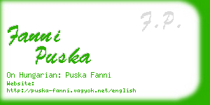 fanni puska business card